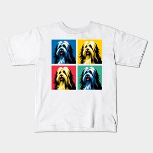 Tibetan Terrier Pop Art - Dog Lovers Kids T-Shirt